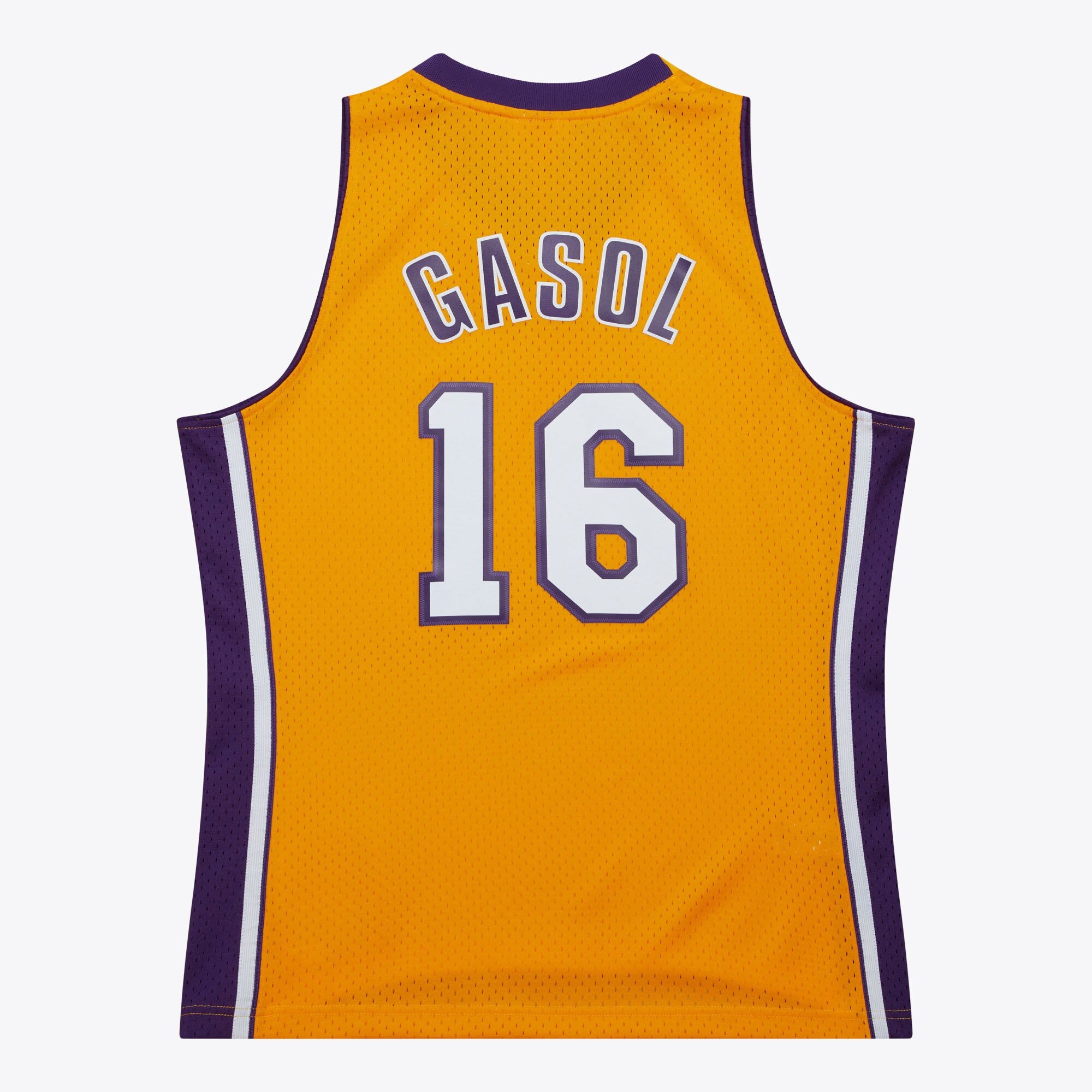 MENS MITCHELL & NESS GOLD JERSEY LAKERS 2009 PAU GASOL