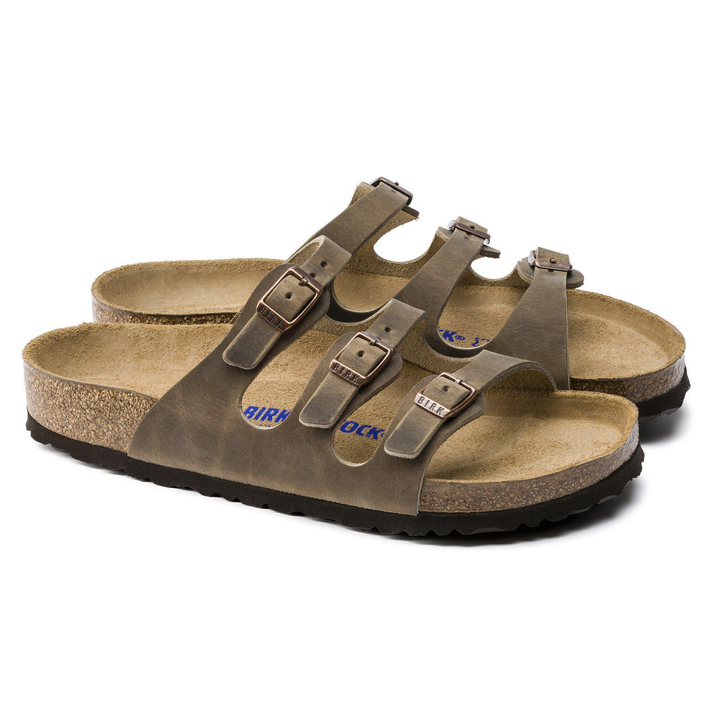 [1011432] UNISEX BIRKENSTOCK FLORIDA SOFT FOOTBED OILED LEATHER (REGULAR WIDTH)