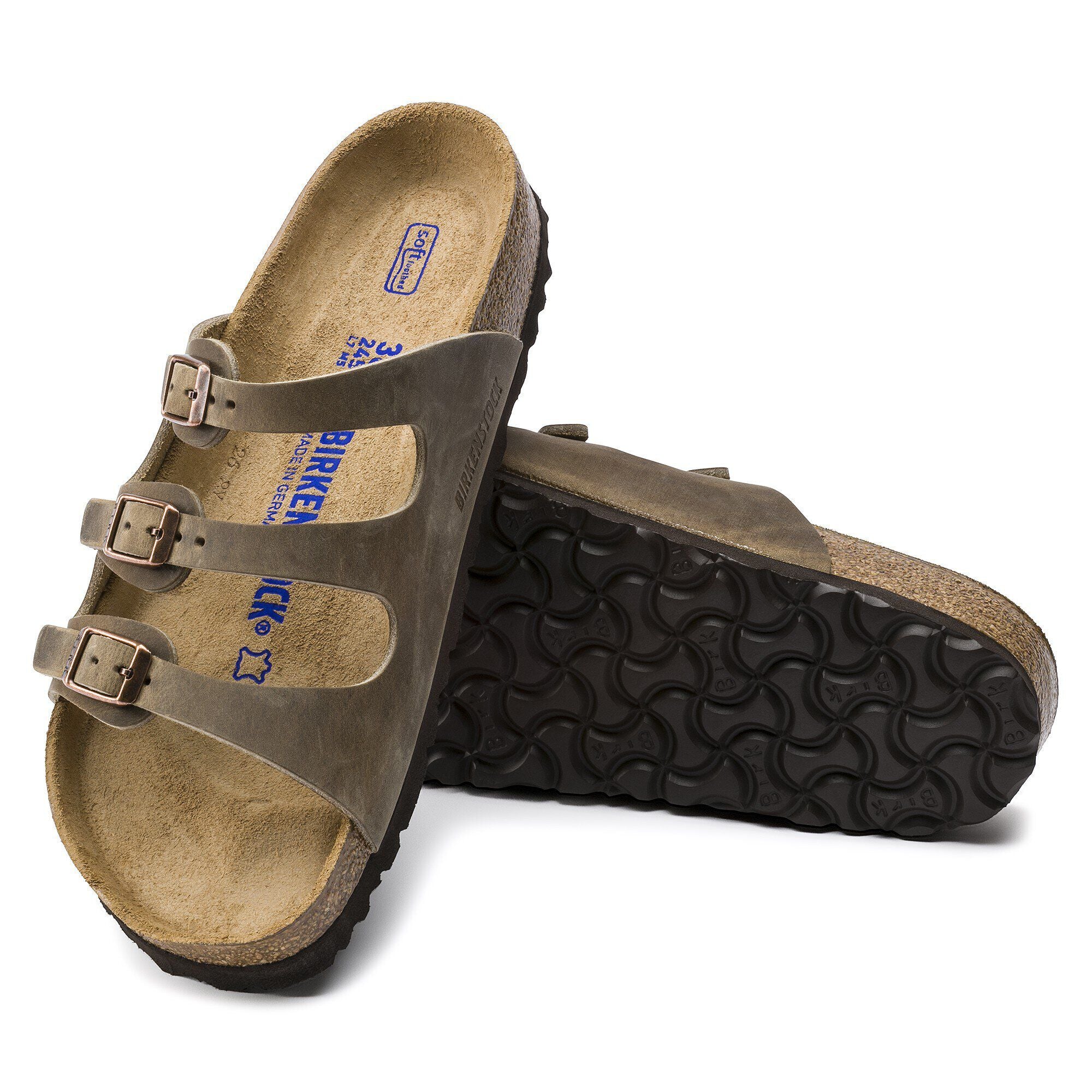 [1011432] UNISEX BIRKENSTOCK FLORIDA SOFT FOOTBED OILED LEATHER (REGULAR WIDTH)