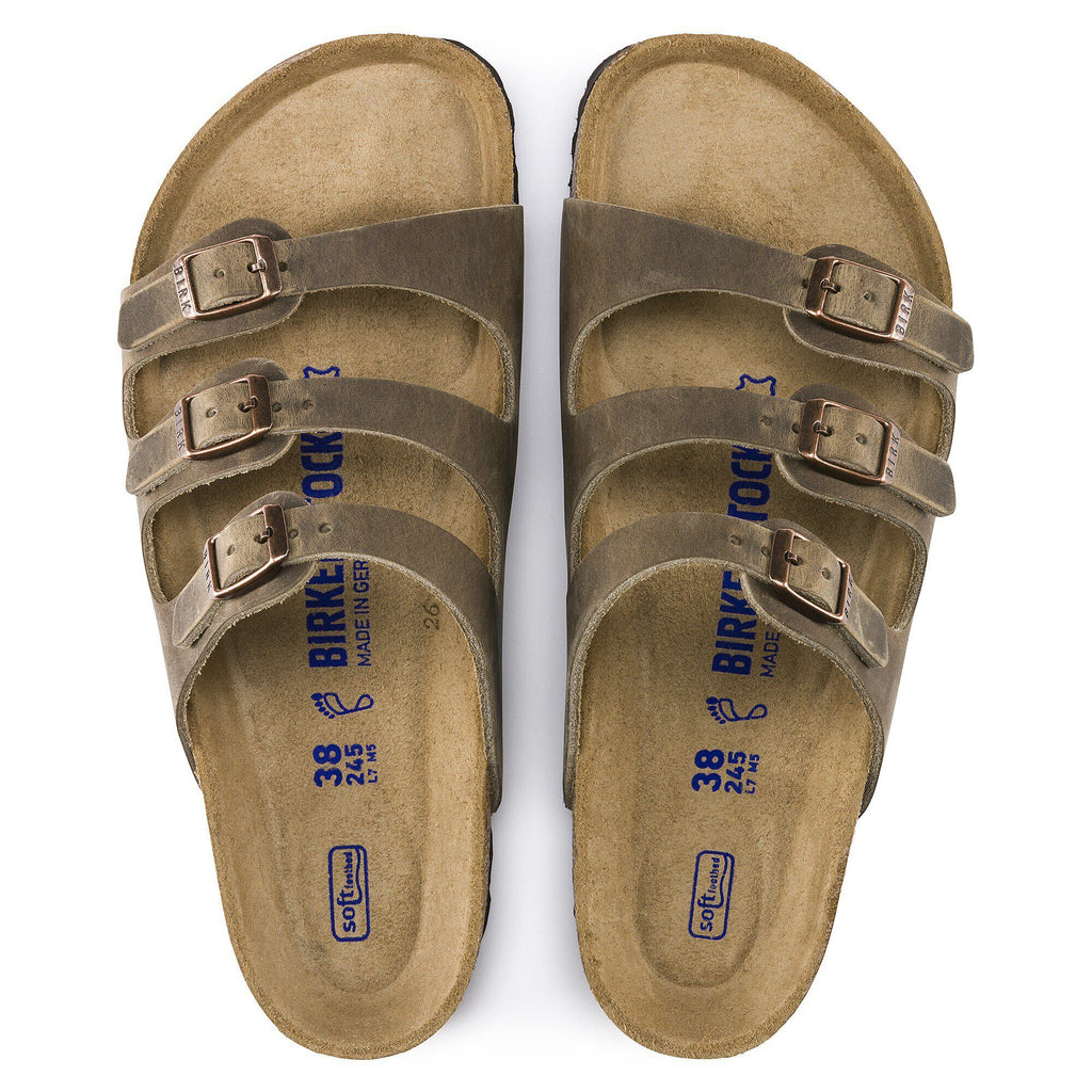 [1011432] UNISEX BIRKENSTOCK FLORIDA SOFT FOOTBED OILED LEATHER (REGULAR WIDTH)