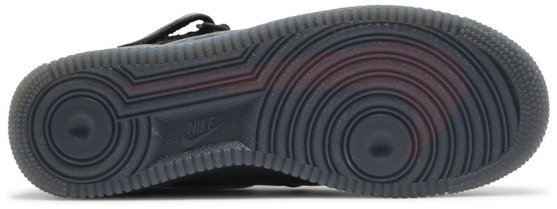 [DX3061-001] MENS NIKE AIR FORCE 1 MID PRM 'BLACK METALLIC SILVER'