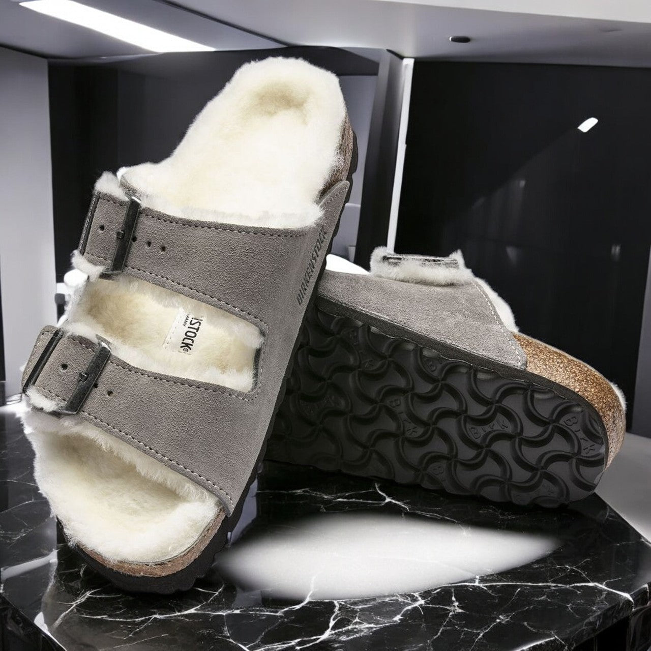 [1017403] Unisex Birkenstock ARIZONA SHEARLING 'NARROW FIT'