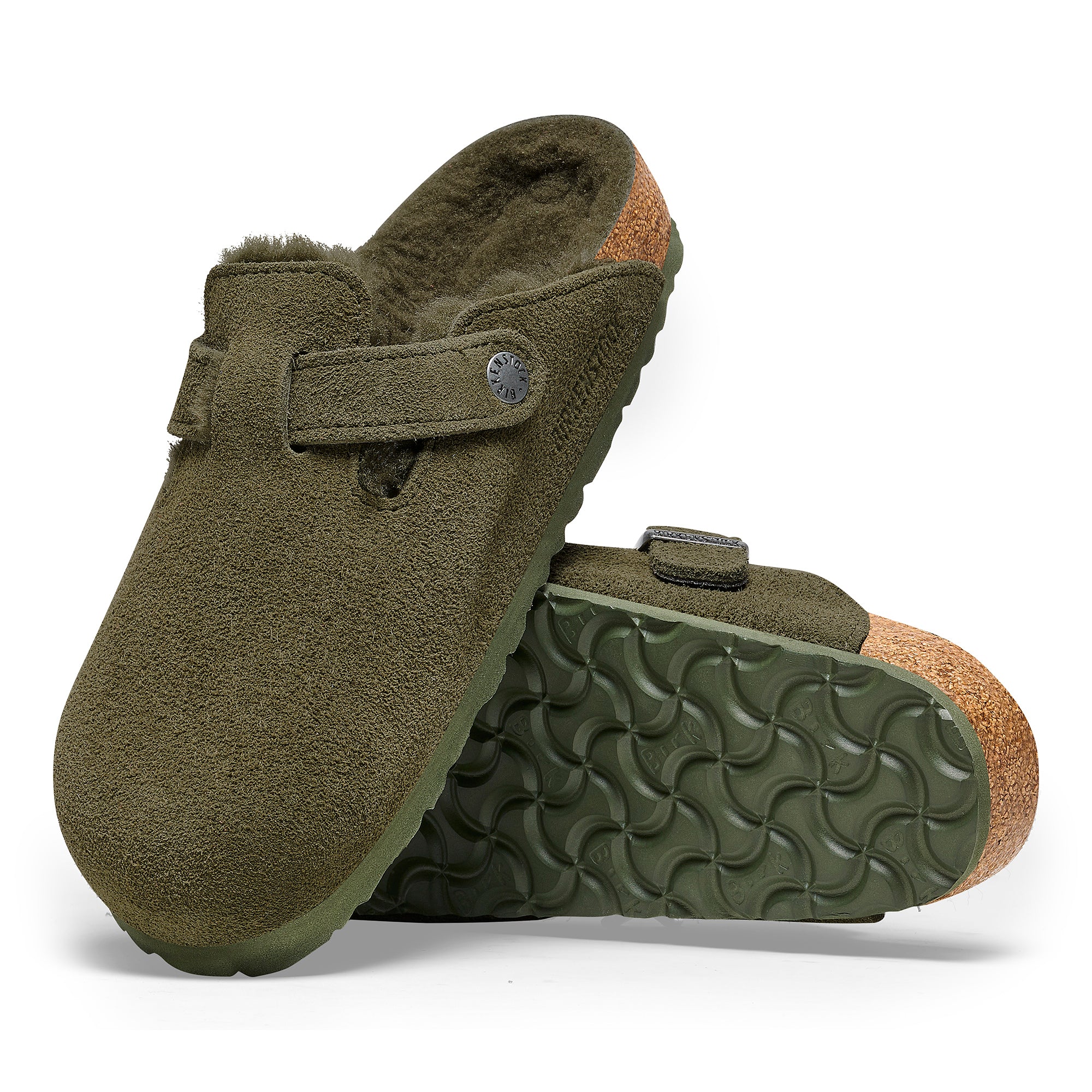 [1025667] UNISEX BIRKENSTOCK BOSTON SHEARLING 'SUEDE LEATHER' (NARROW FIT)