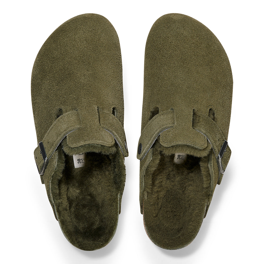 [1025667] UNISEX BIRKENSTOCK BOSTON SHEARLING 'SUEDE LEATHER' (NARROW FIT)