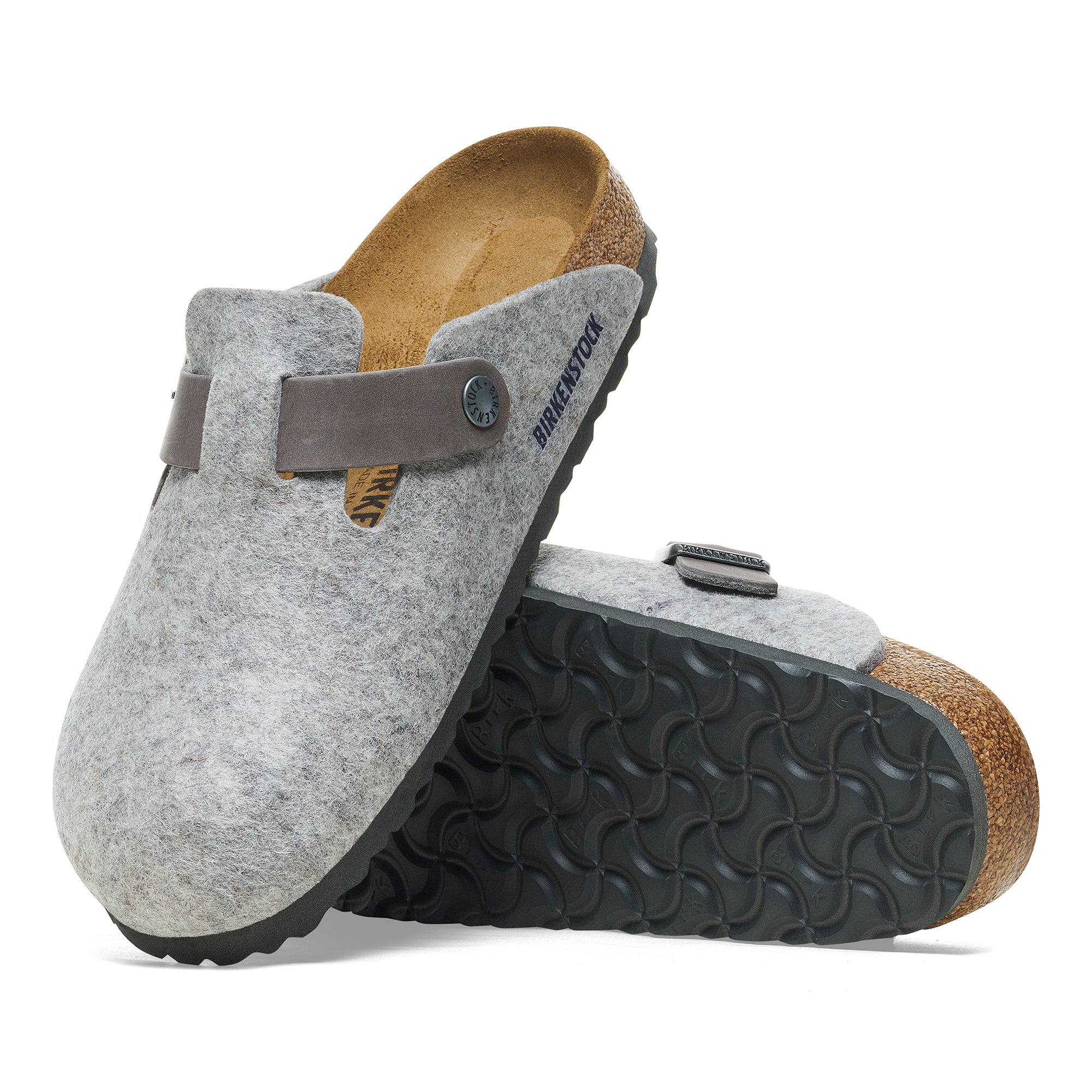[1026163] UNISEX BIRKENSTOCK BOSTON LEATHER/TEXTILE/FELT (NARROW WIDTH)