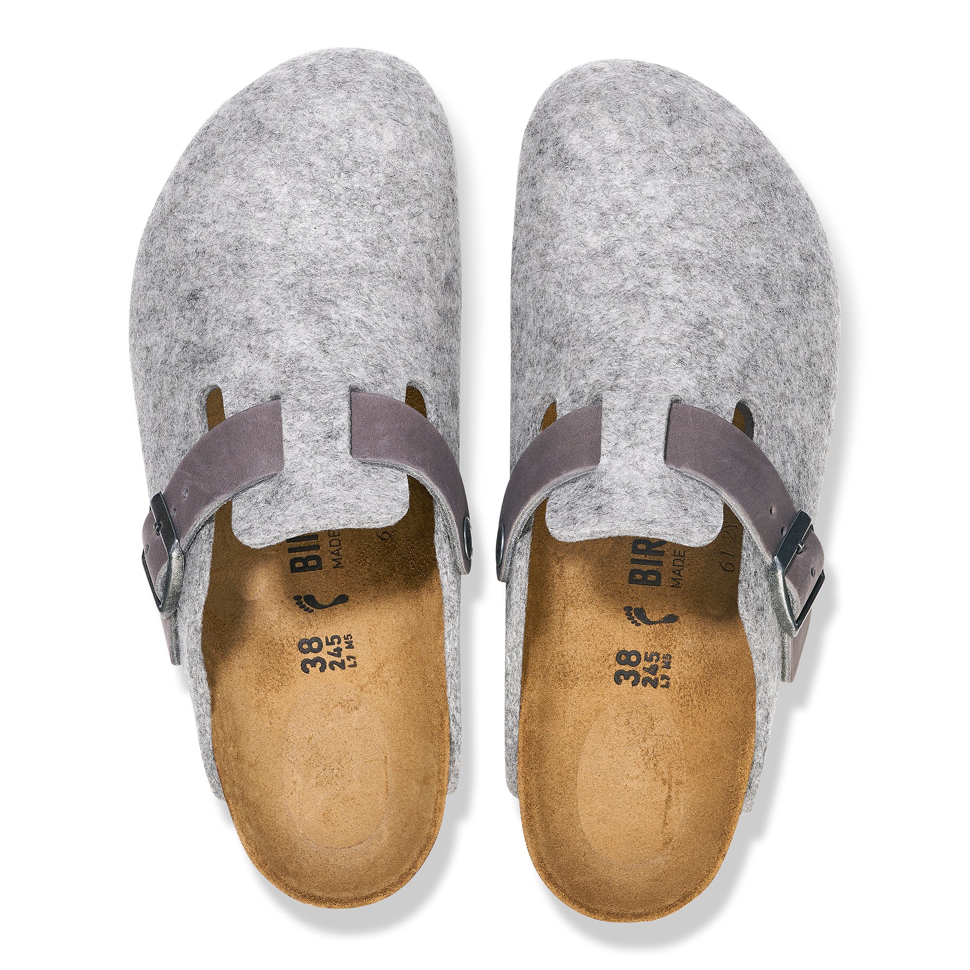 [1026163] UNISEX BIRKENSTOCK BOSTON LEATHER/TEXTILE/FELT (NARROW WIDTH)