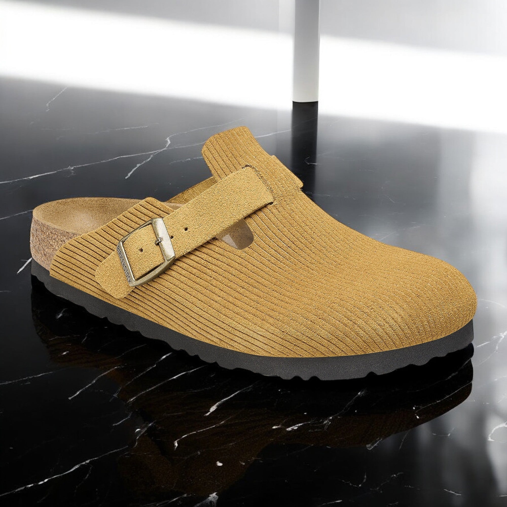 [1026155] Unisex Birkenstock BOSTON SUEDE EMBOSSED 'REGULAR FIT'