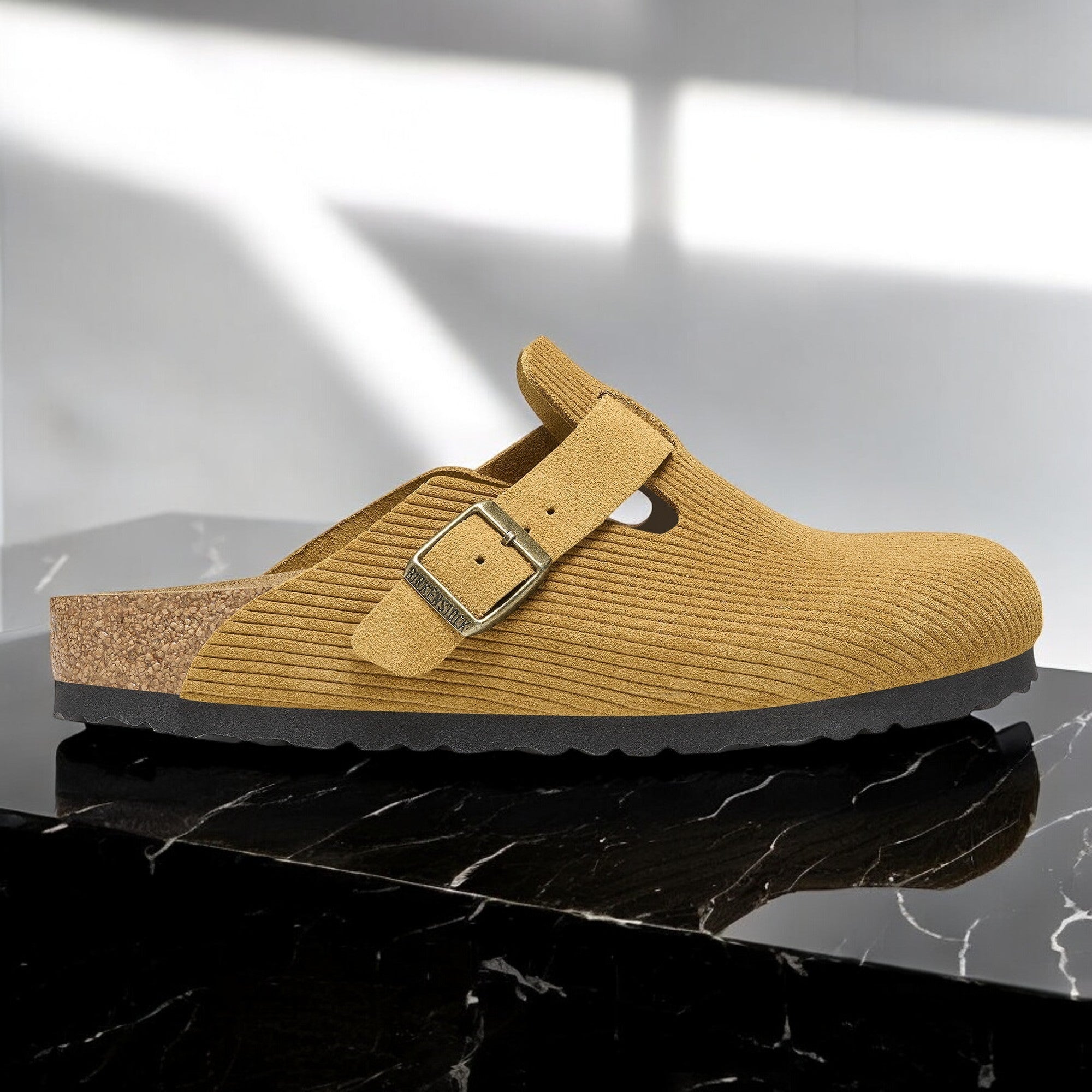 [1026155] Unisex Birkenstock BOSTON SUEDE EMBOSSED 'REGULAR FIT'