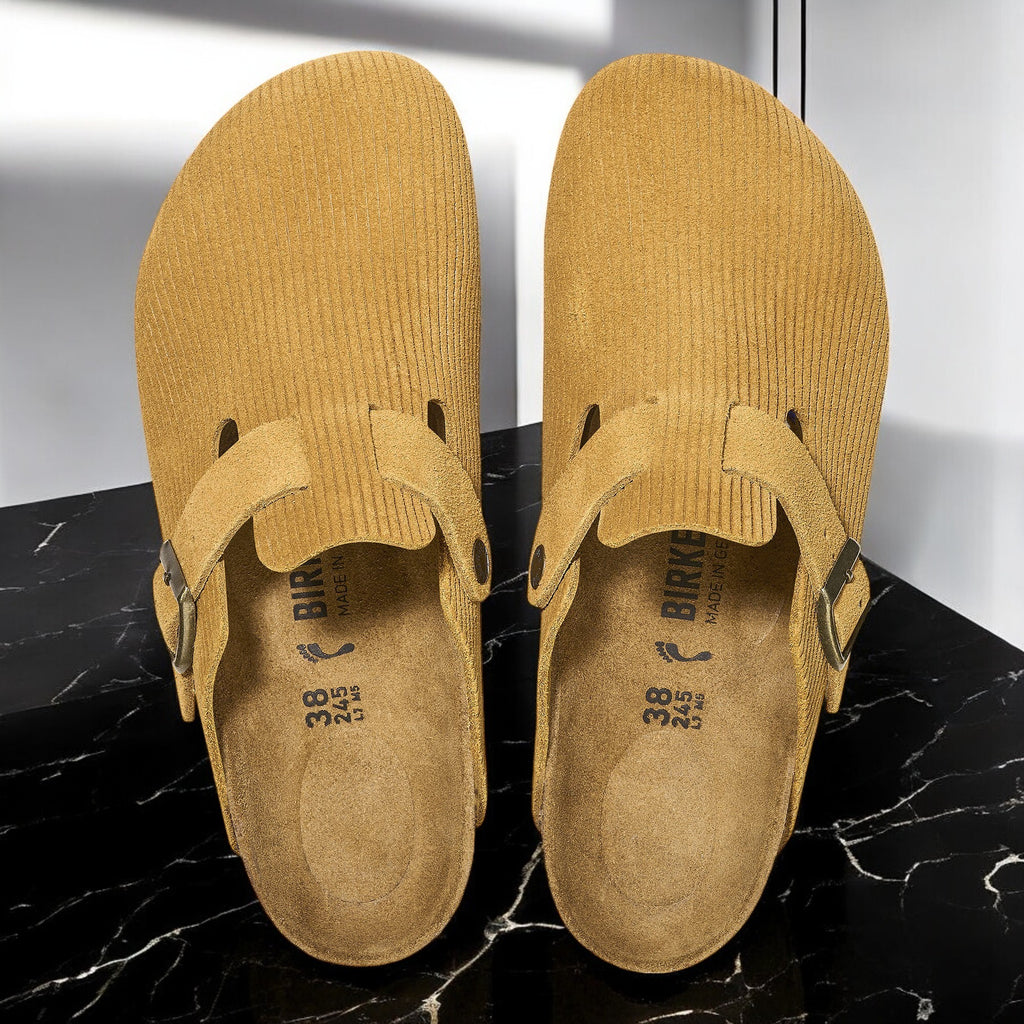 [1026155] Unisex Birkenstock BOSTON SUEDE EMBOSSED 'REGULAR FIT'
