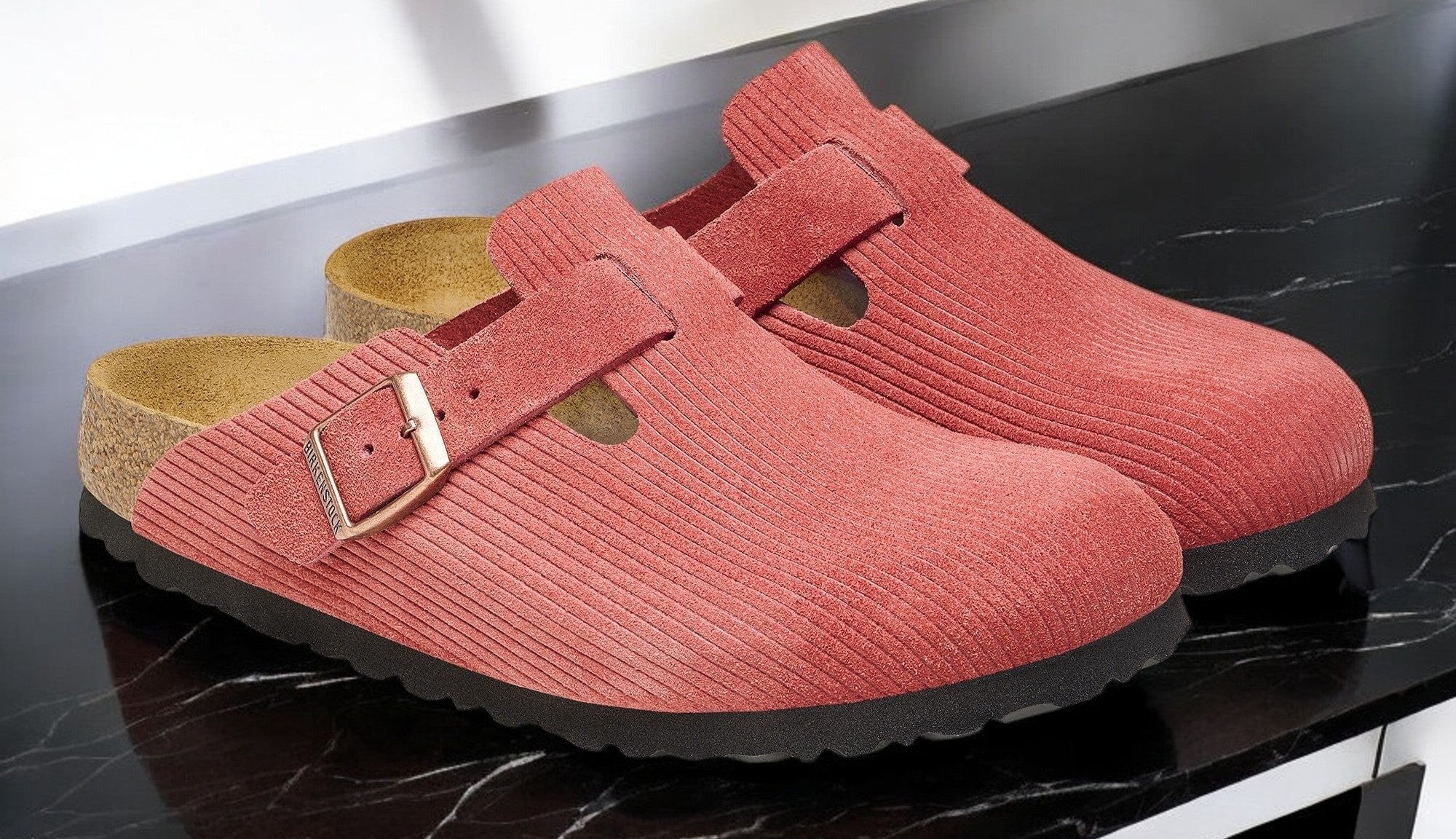 [1026167] Unisex Birkenstock BOSTON SUEDE EMBOSSED 'NARROW FIT'