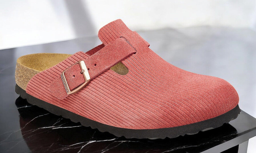 [1026167] Unisex Birkenstock BOSTON SUEDE EMBOSSED 'NARROW FIT'