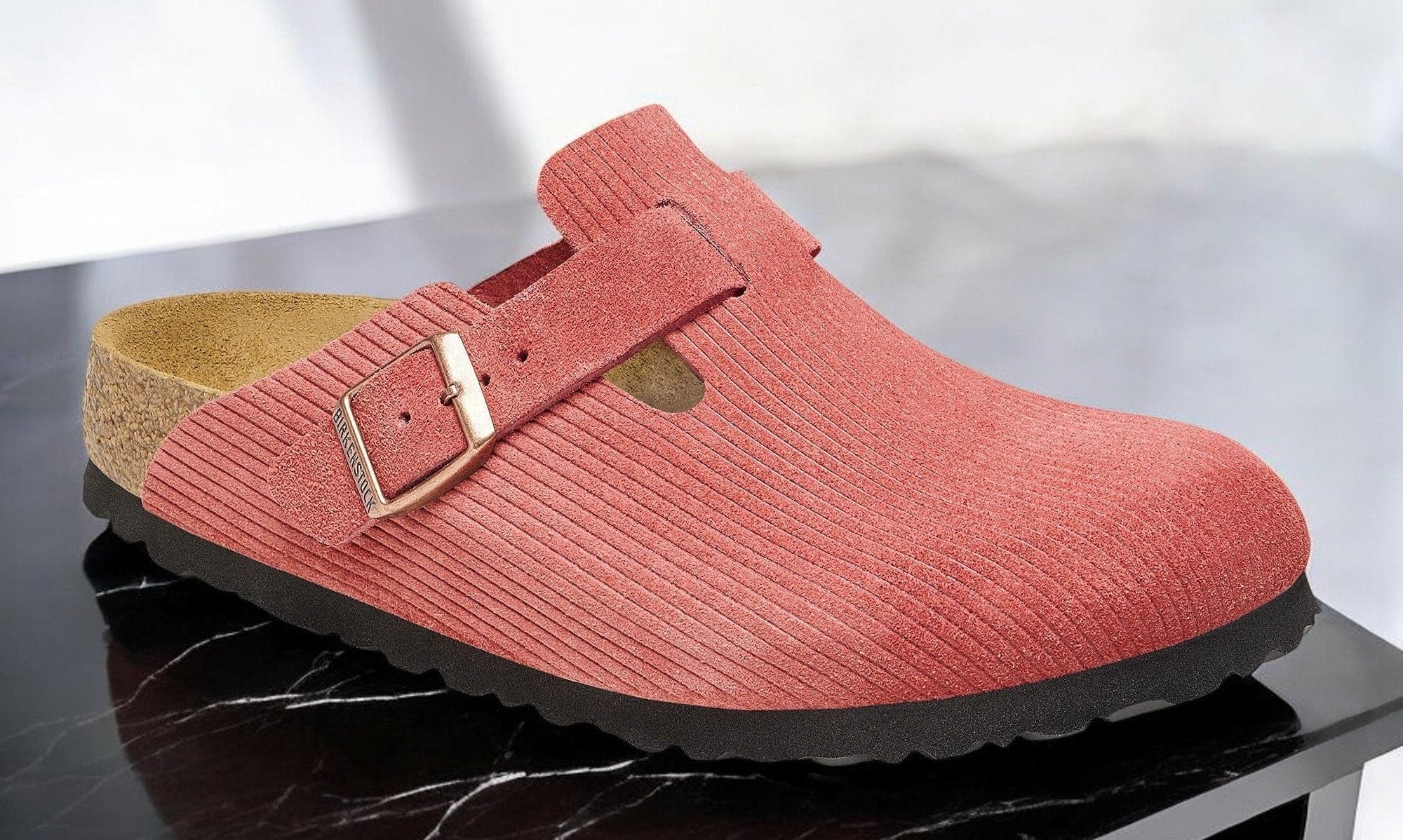 [1026167] Unisex Birkenstock BOSTON SUEDE EMBOSSED 'NARROW FIT'