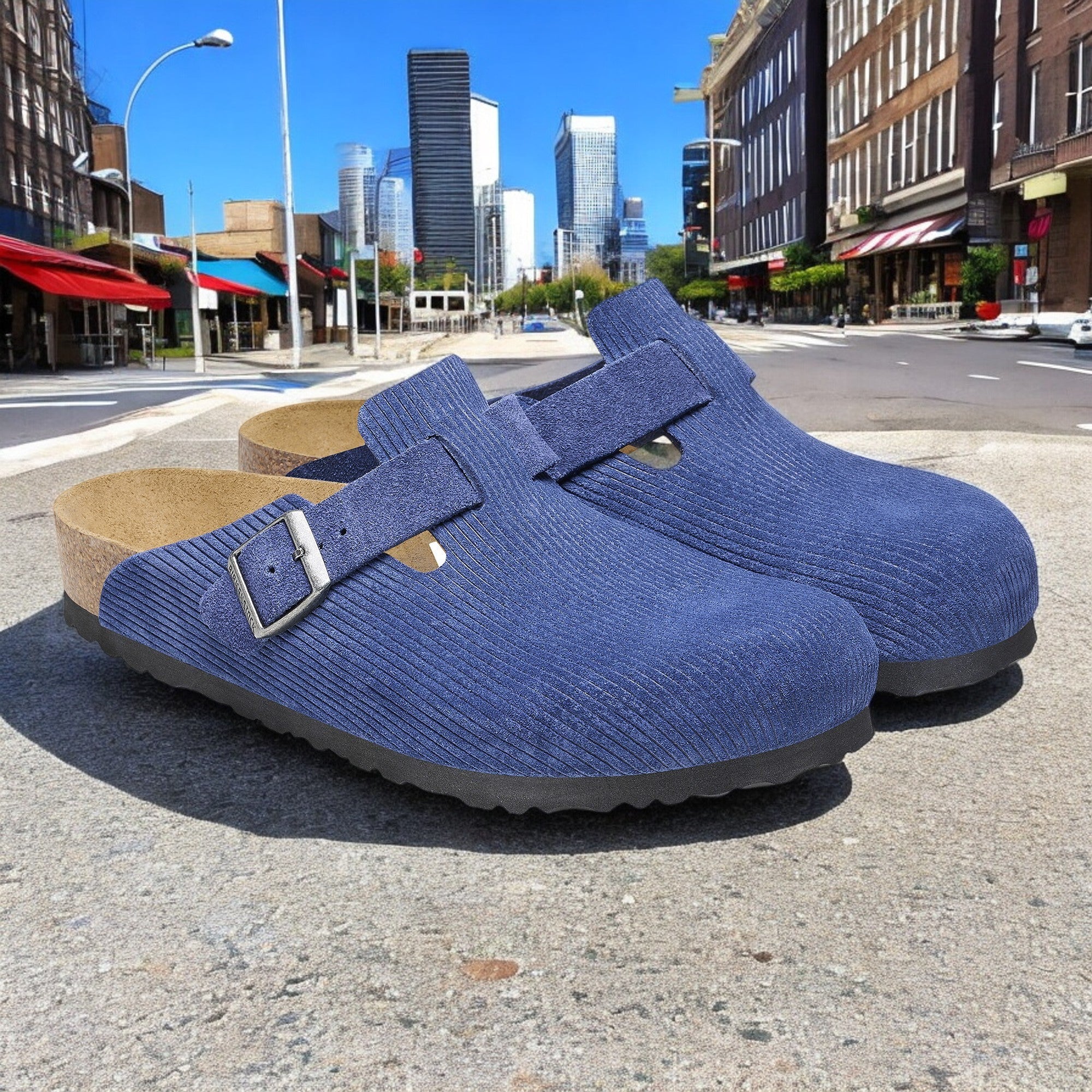 [1026203] Unisex Birkenstock BOSTON SUEDE EMBOSSED' REGULAR FIT'