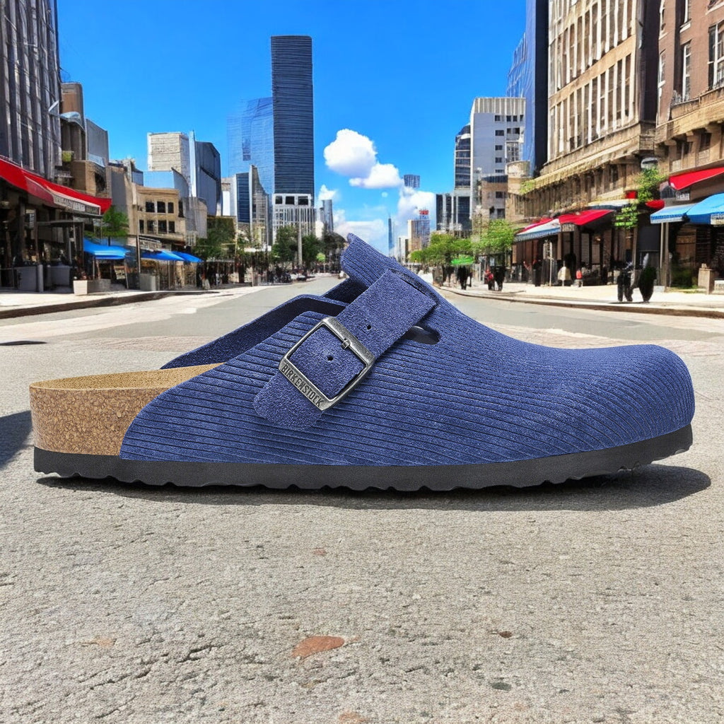 [1026203] Unisex Birkenstock BOSTON SUEDE EMBOSSED' REGULAR FIT'