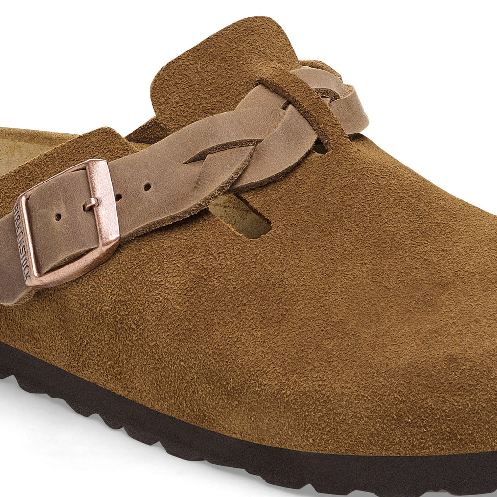 [1026713] Unisex Birkenstock BOSTON BRAIDED SUEDE LEATHER' NARROW FIT'