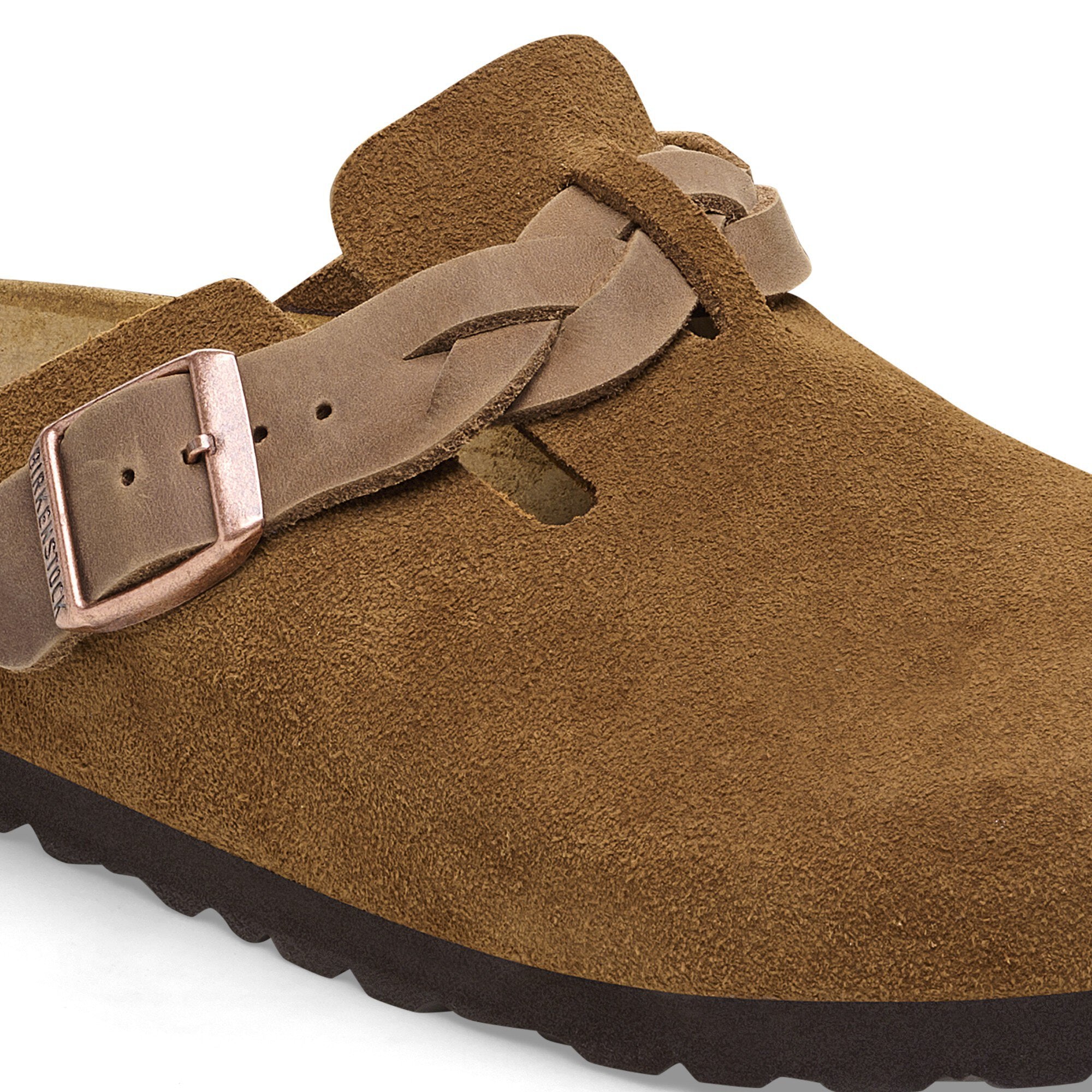 [1026713] Unisex Birkenstock BOSTON BRAIDED SUEDE LEATHER' NARROW FIT'