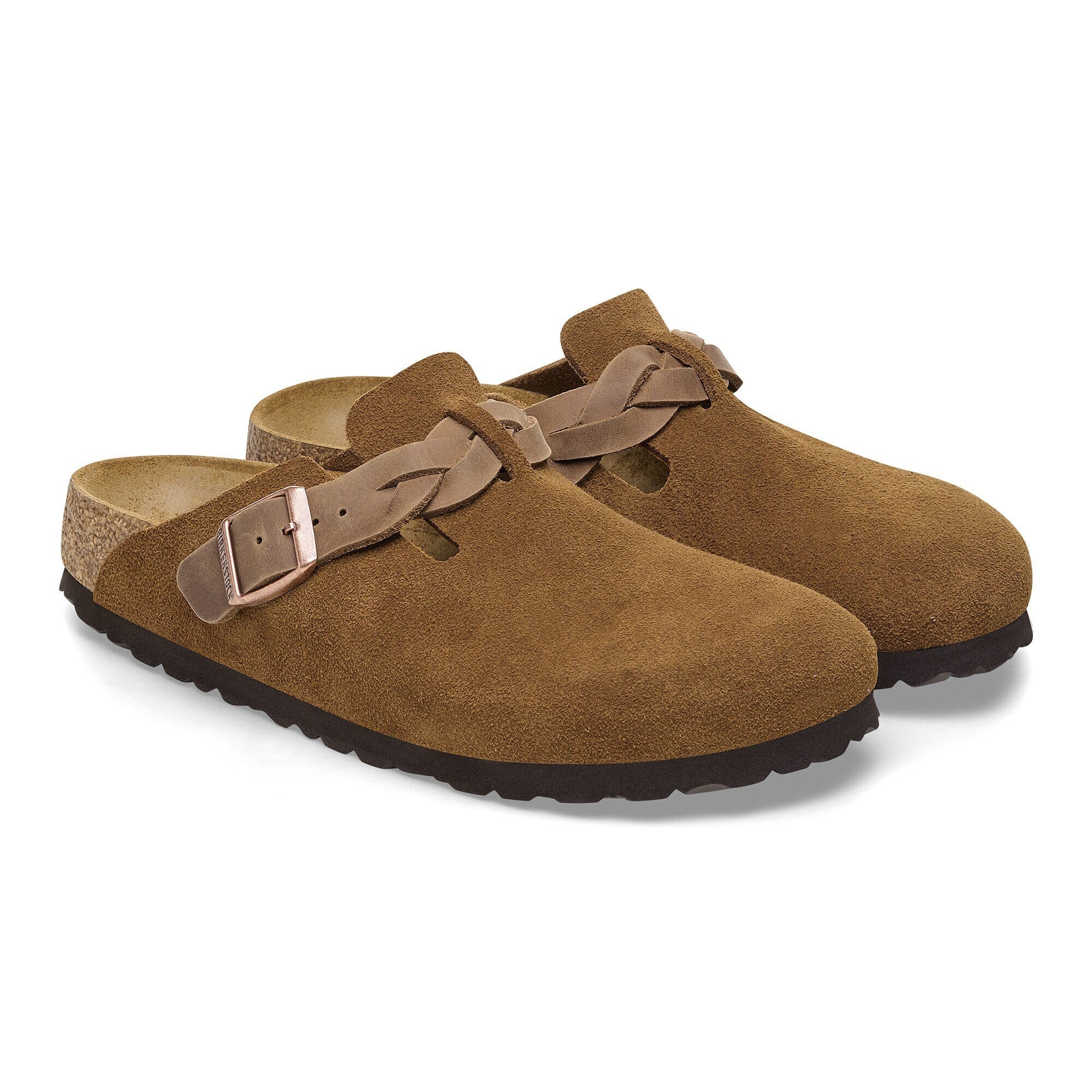 [1026713] Unisex Birkenstock BOSTON BRAIDED SUEDE LEATHER' NARROW FIT'