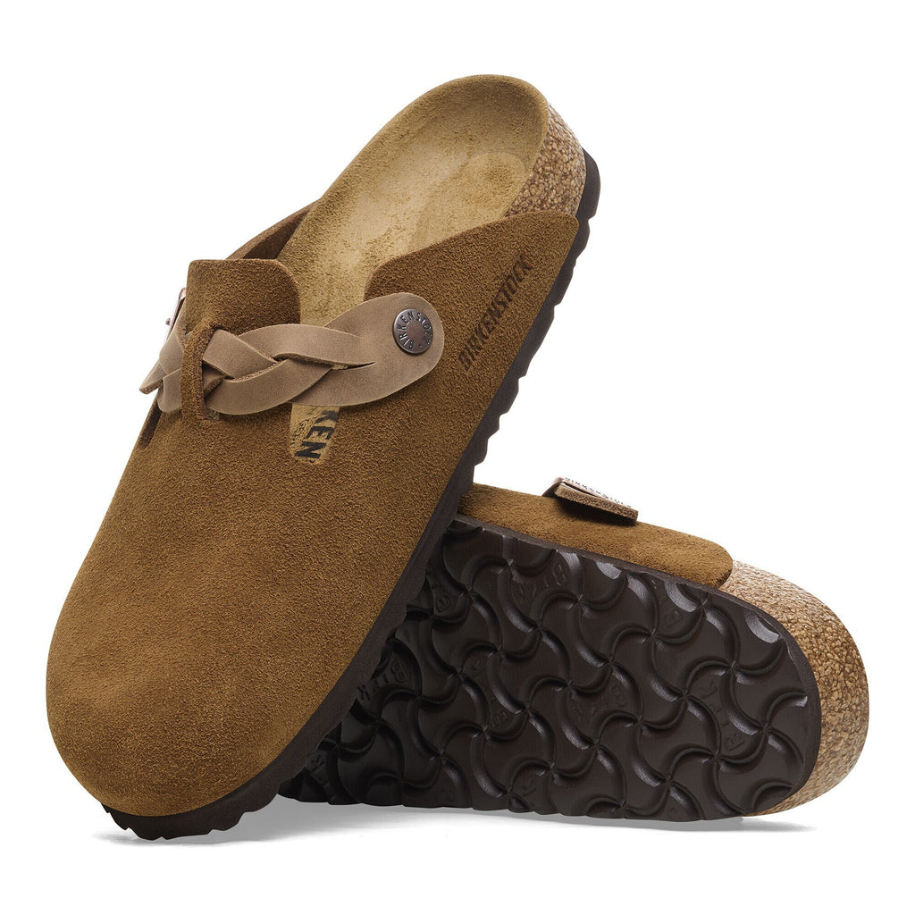 [1026713] Unisex Birkenstock BOSTON BRAIDED SUEDE LEATHER' NARROW FIT'