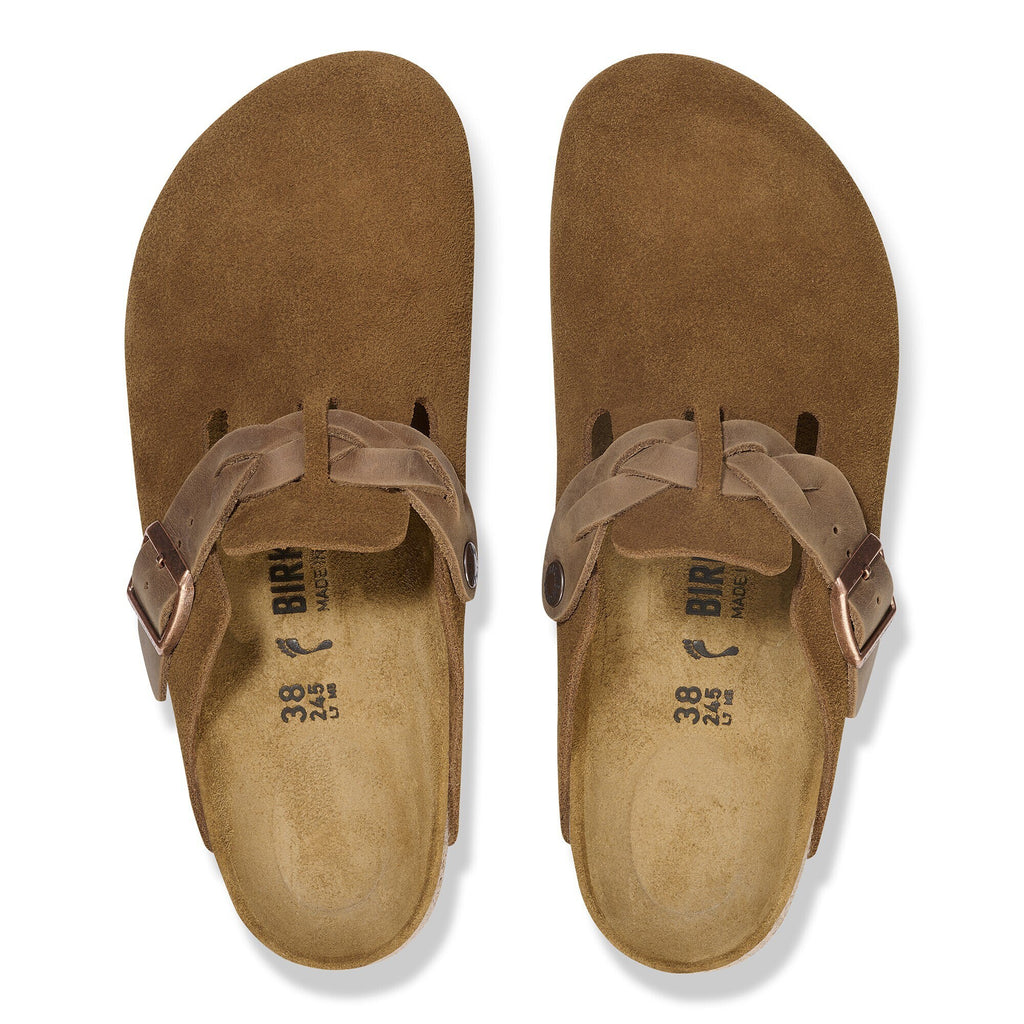 [1026713] Unisex Birkenstock BOSTON BRAIDED SUEDE LEATHER' NARROW FIT'