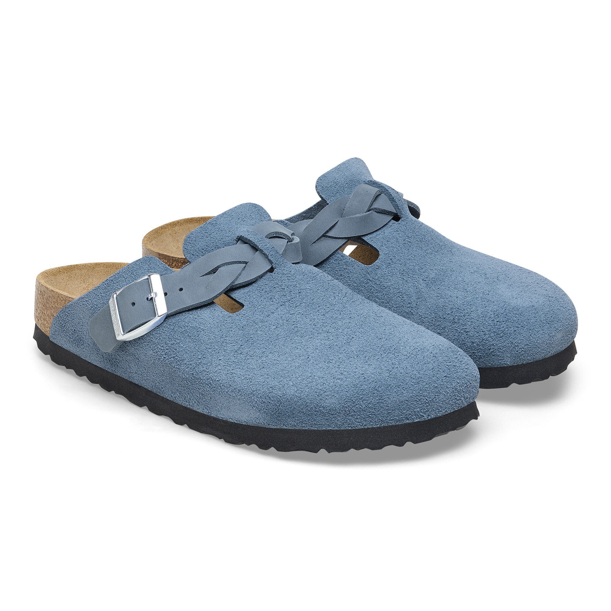 [1026659] Unisex Birkenstock BOSTON BRAIDED SUEDE LEATHER 'NARROW FIT'