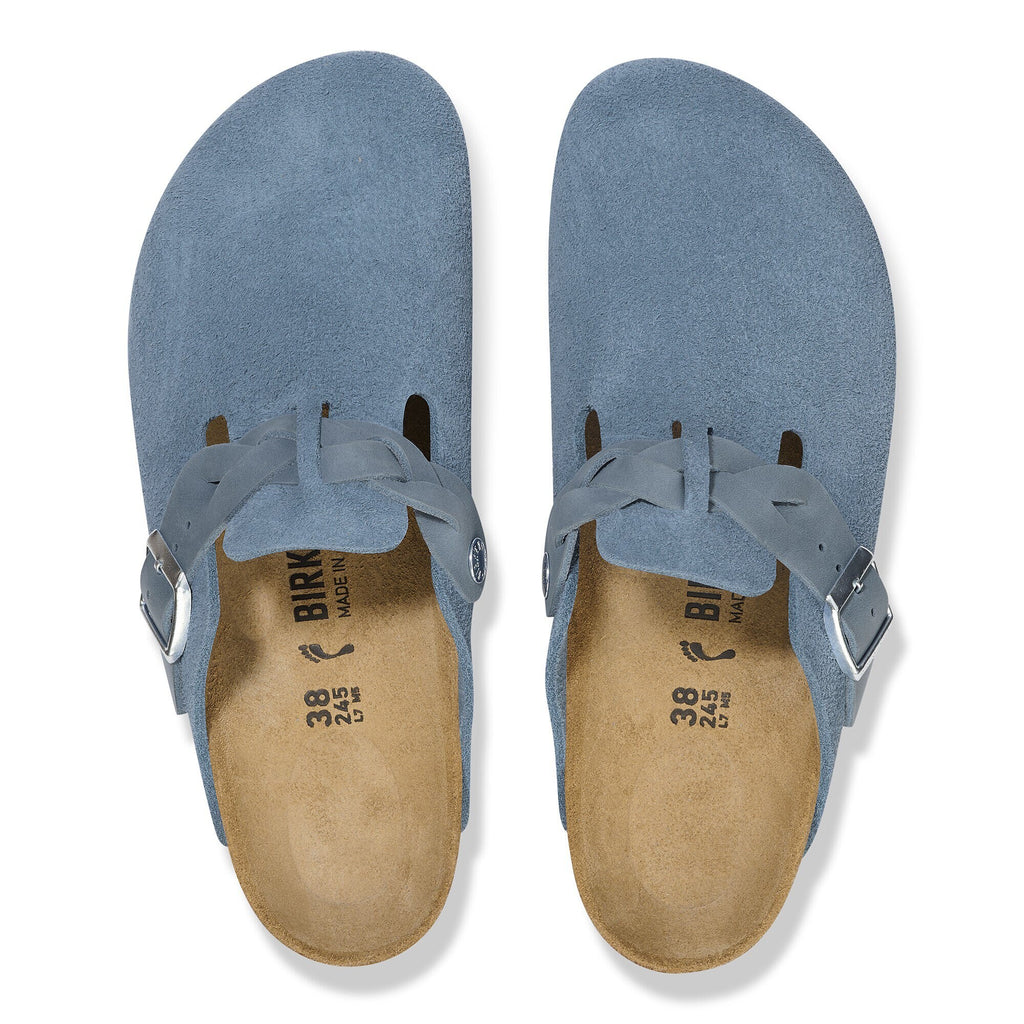 [1026659] Unisex Birkenstock BOSTON BRAIDED SUEDE LEATHER 'NARROW FIT'