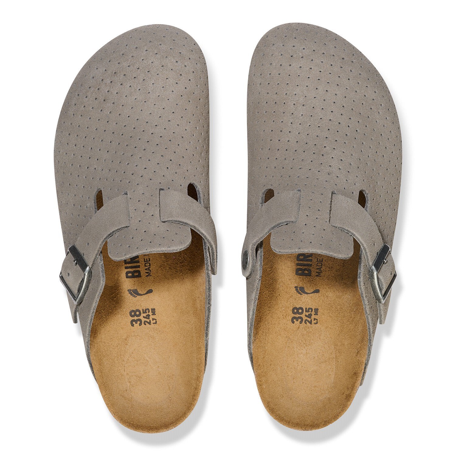 [1027040] Unisex Birkenstock BOSTON SUEDE EMBOSSED 'REGULAR FIT'