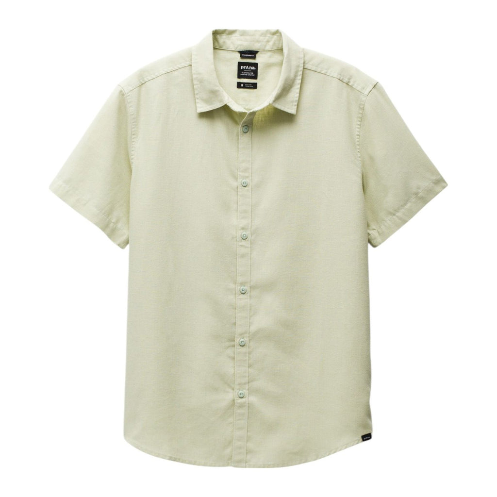 MENS PRANA LINDORES SHORT SLEEVE BUTTON DOWN STANDARD FIT SHIRT