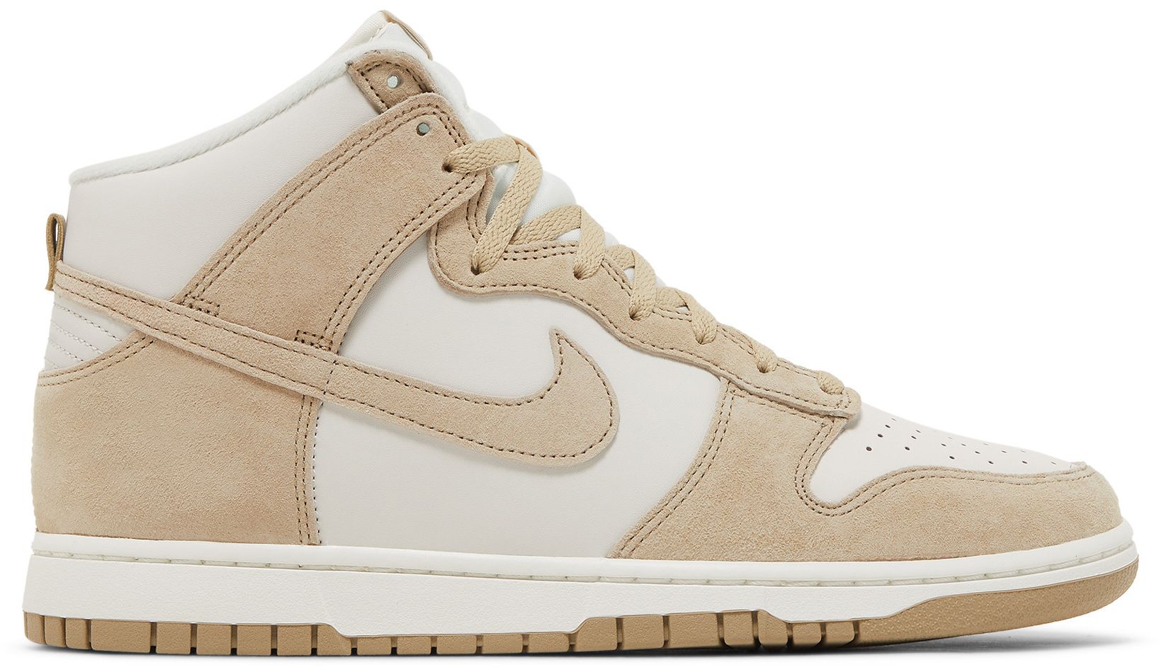 [DQ7679-001] MENS NIKE DUNK HIGH 'TAN SUEDE WHITE'