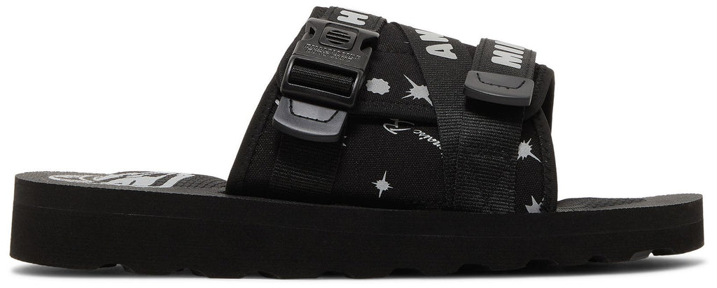 [821-3810/BLACK] MENS BILLIONAIRE BOYS CLUB SPACEWALKER II SLIDE 'HEART AND MIND - BLACK'