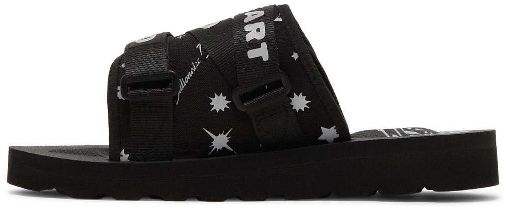 [821-3810/BLACK] MENS BILLIONAIRE BOYS CLUB SPACEWALKER II SLIDE 'HEART AND MIND - BLACK'