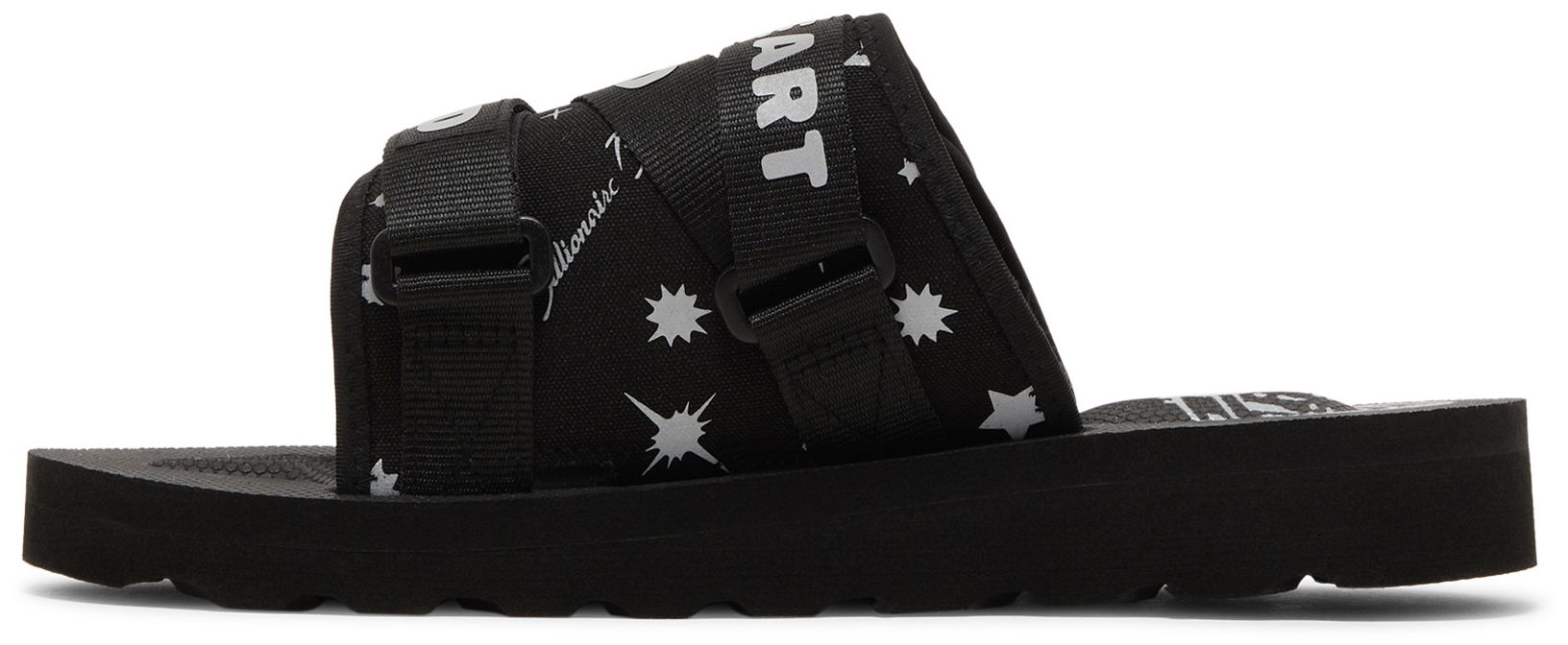[821-3810/BLACK] MENS BILLIONAIRE BOYS CLUB SPACEWALKER II SLIDE 'HEART AND MIND - BLACK'