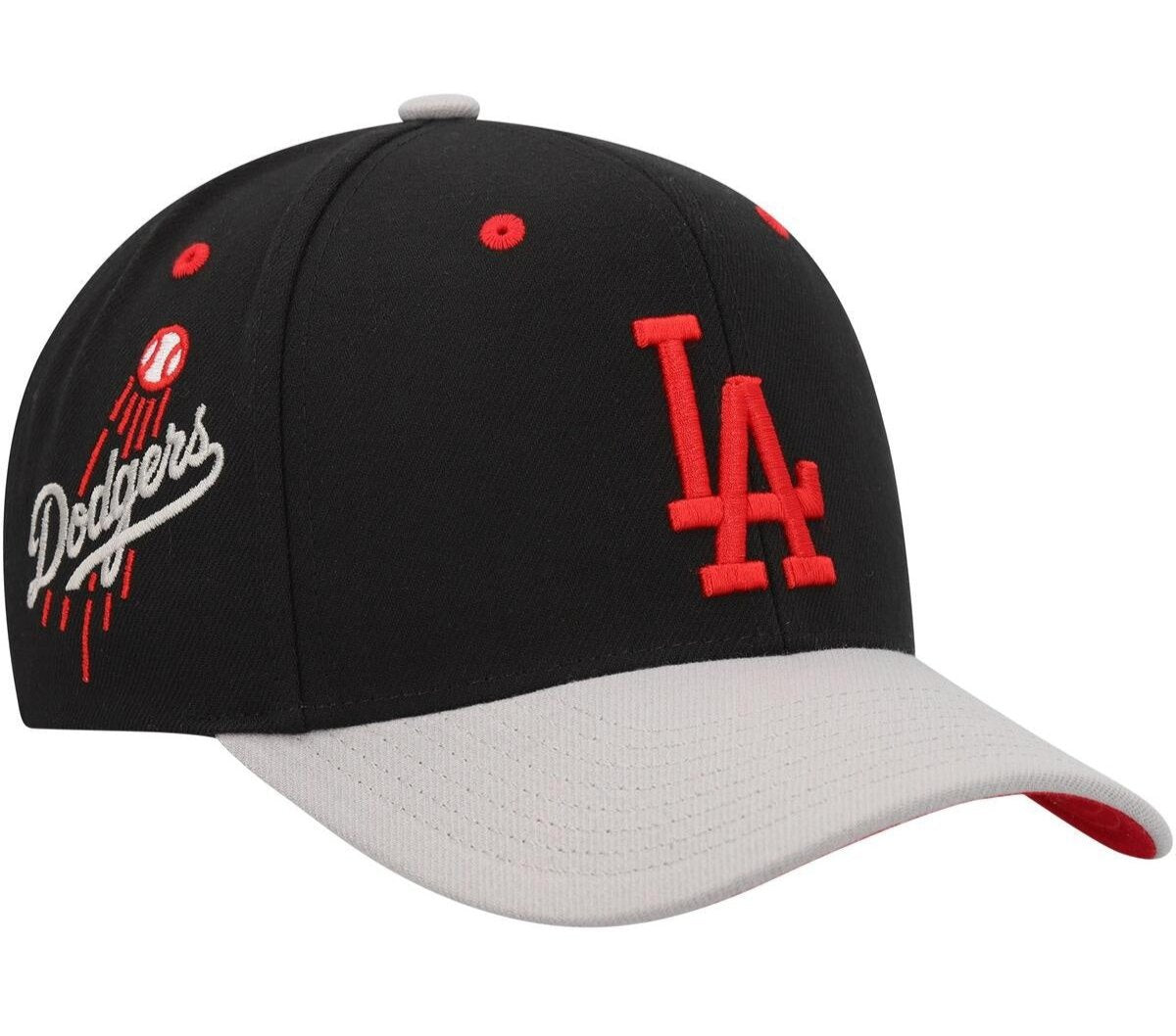 MENS MITCHELL & NESS MLB BRED PRO SNAPBACK DODGERS - BLACK