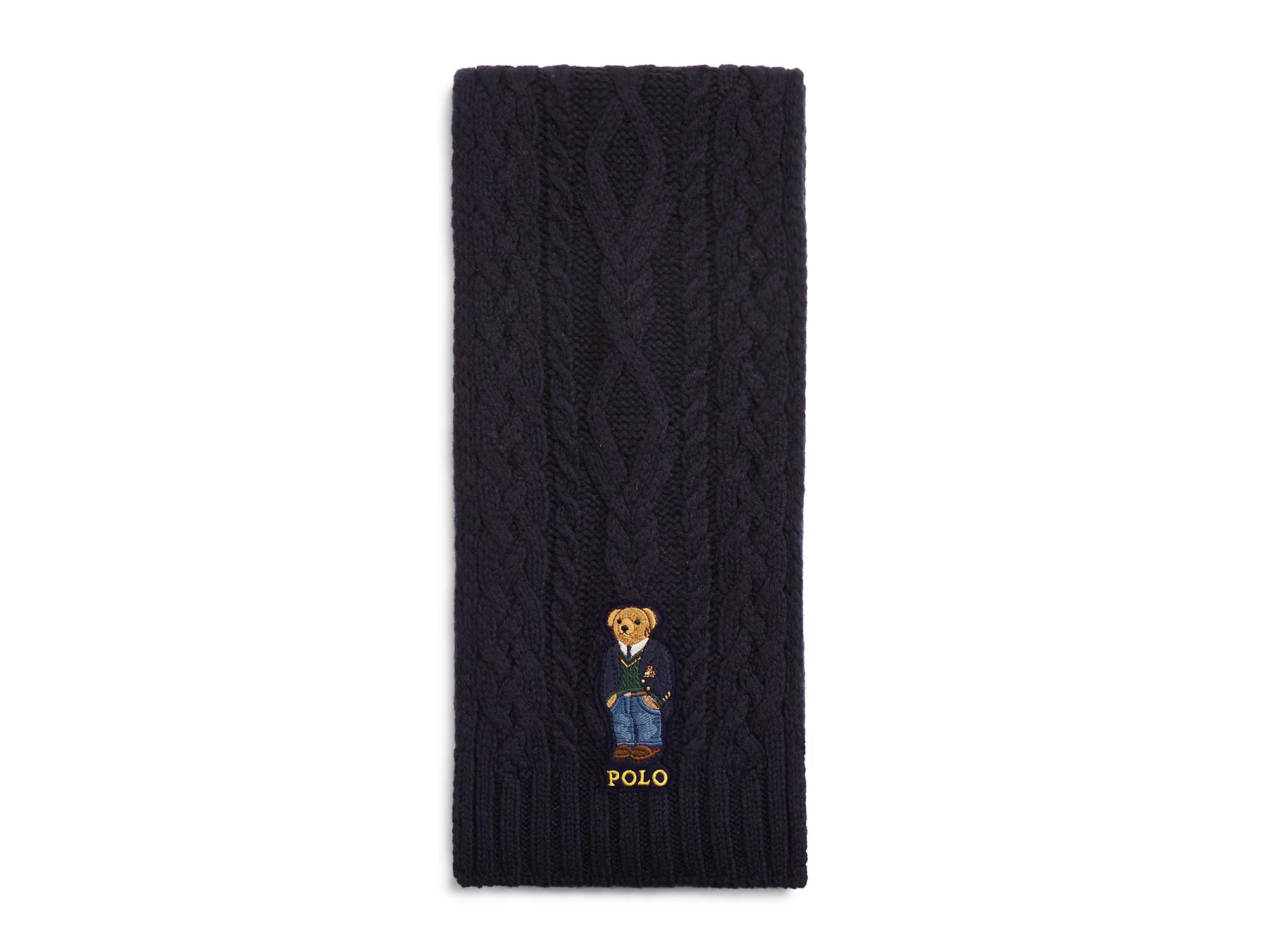 [PC0419-433] ADULT POLO RALPH LAUREN ARAN ST. ANDREW BEAR SCARF