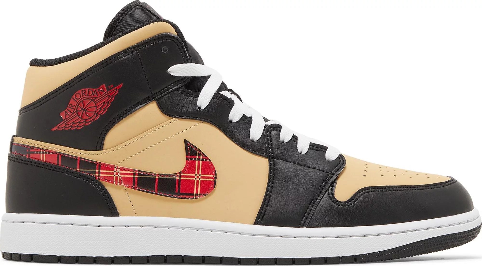 [DZ5329-001] Mens Air Jordan Retro 1 Mid SE 'Tartan Swoosh'