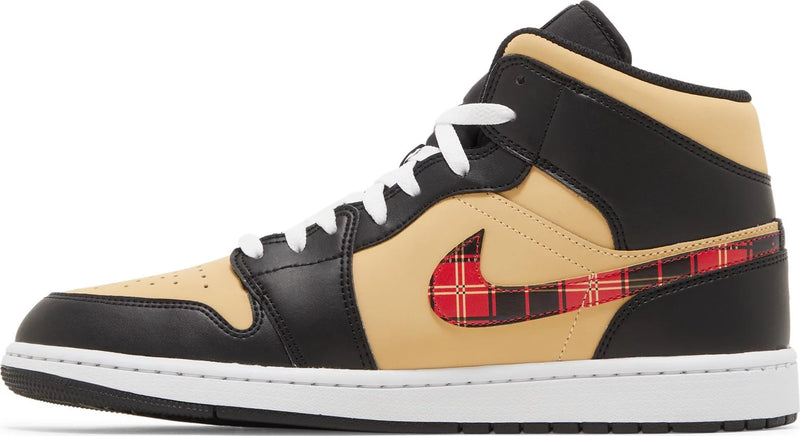 [DZ5329-001] Mens Air Jordan Retro 1 Mid SE 'Tartan Swoosh'