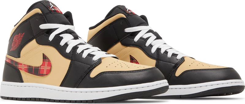 [DZ5329-001] Mens Air Jordan Retro 1 Mid SE 'Tartan Swoosh'