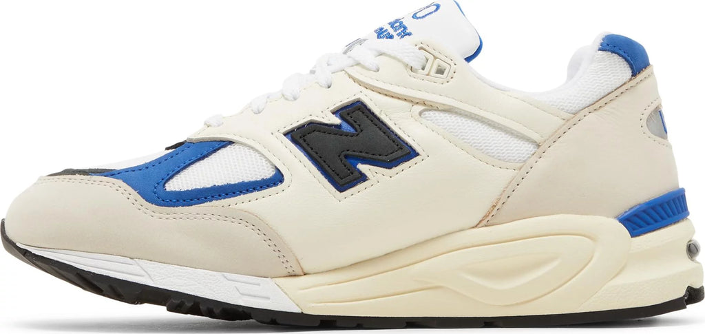 [M990WB2] Mens New Balance 990v2 'MiUSA White Blue'