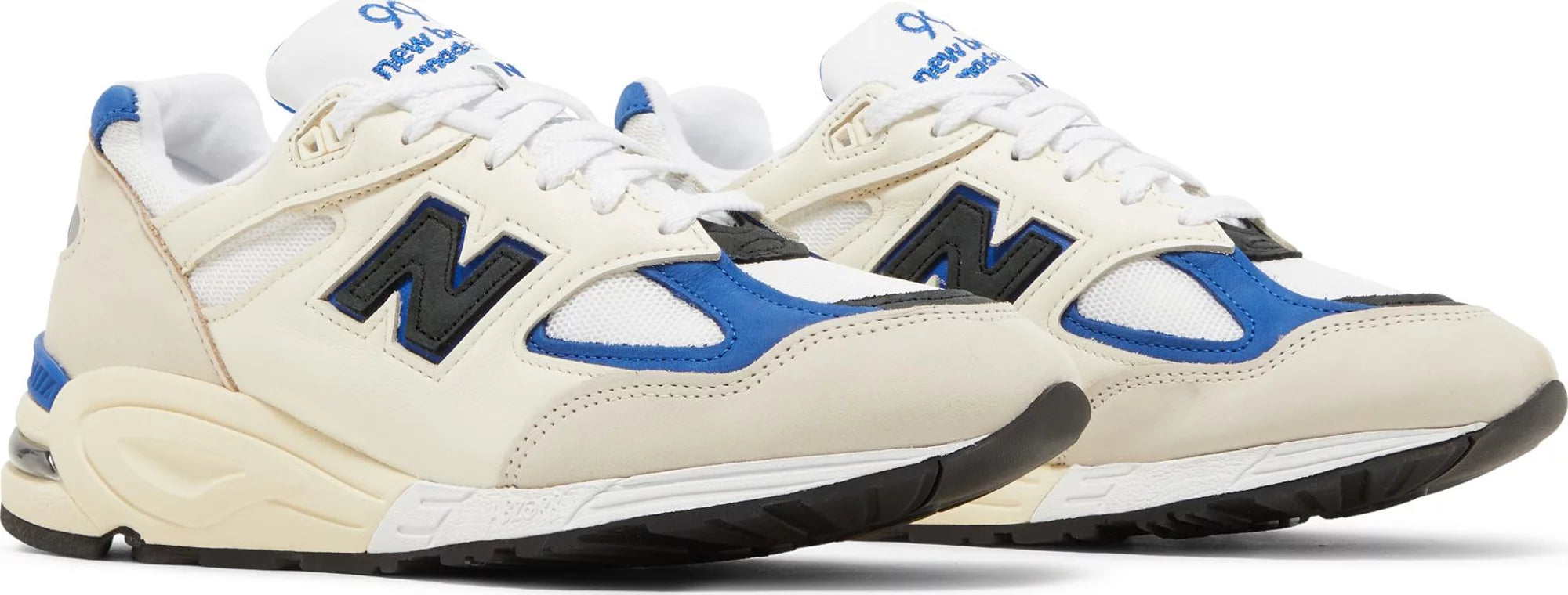 [M990WB2] Mens New Balance 990v2 'MiUSA White Blue'