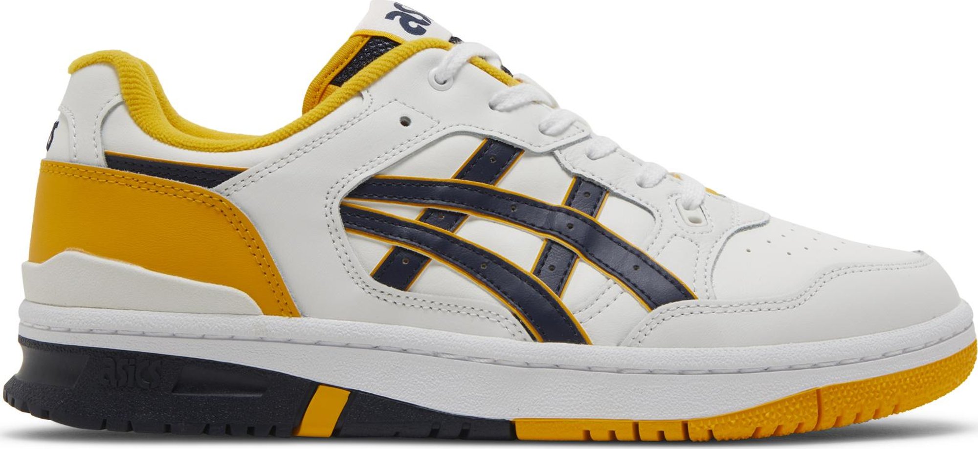 [1201A476-112] Mens ASICS EX89 'WHITE MIDNIGHT NAVY YELLOW'
