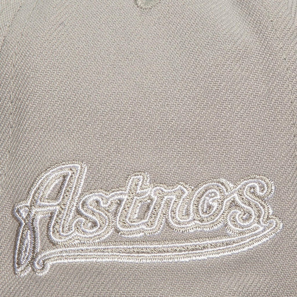 MENS MITCHELL & NESS MLB EVERGREEN GREY WHITE SNAPBACK COOP ASTROS