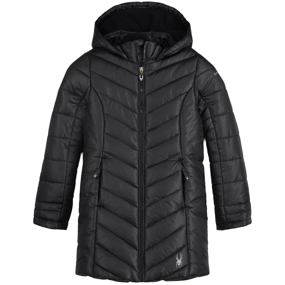[SPFFM25S-001] Girls Spyder Boundless Long Midweight Puffer Jacket - Black - XL