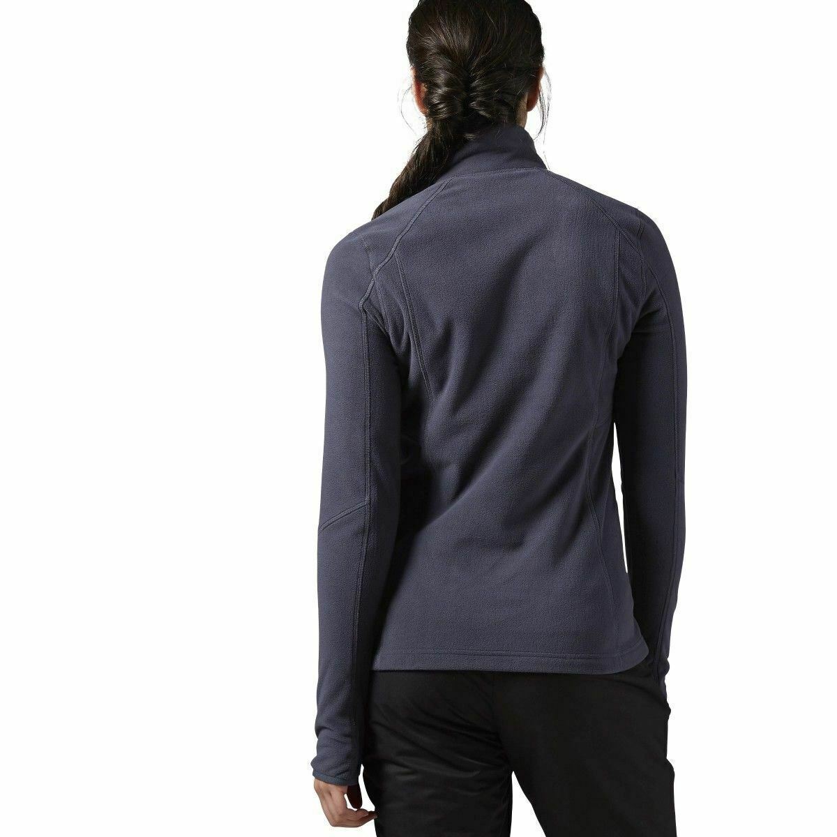 [AX9177] New Womens Reebok FW 1/4 Zip Fleece Top Sweatshirt - Grey