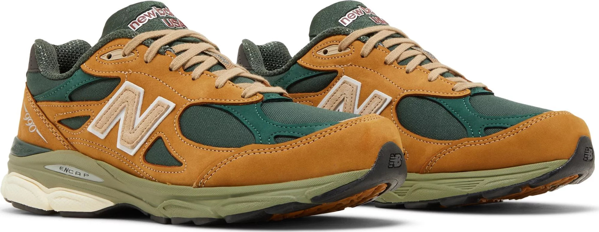 [M990WG3] Mens New Balance 990v3 'MiUSA Tan Green'