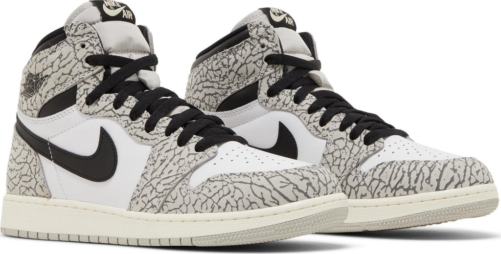 [FD1437-052] Grade School Air Jordan RETRO 1 HIGH OG 'WHITE CEMENT (GS)'