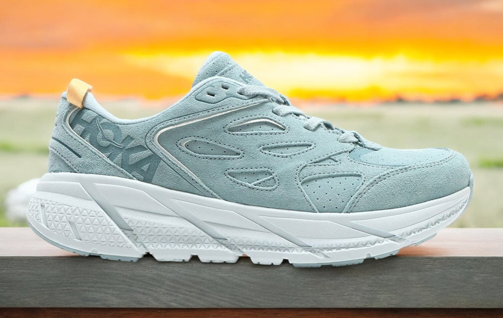 [1122571-CBIF] Mens Hoka One One CLIFTON L SUEDE 'BLUE ICE FLOW'