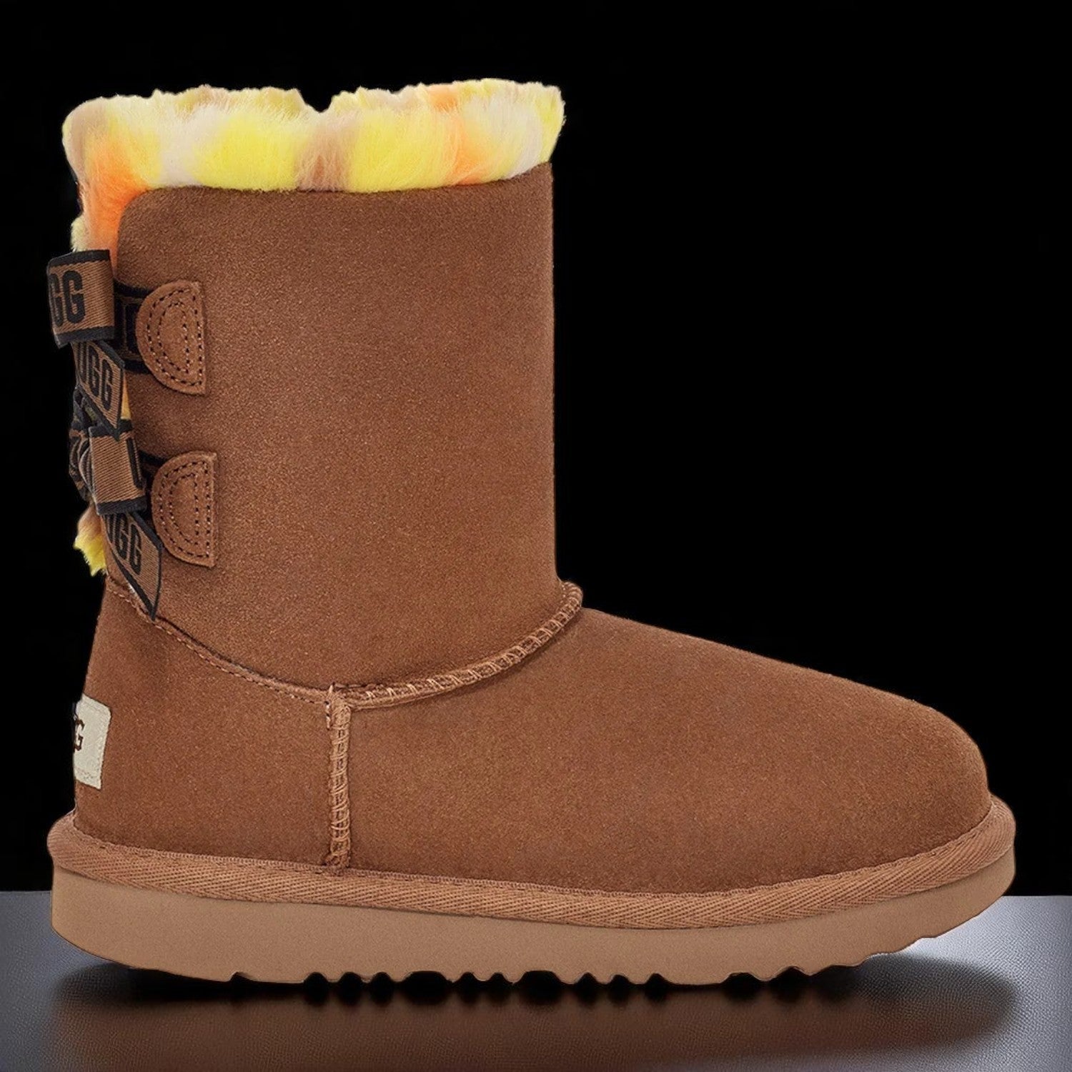 [1134930K-CHE] Kids UGG BAILEY BOW PLAID PUNK