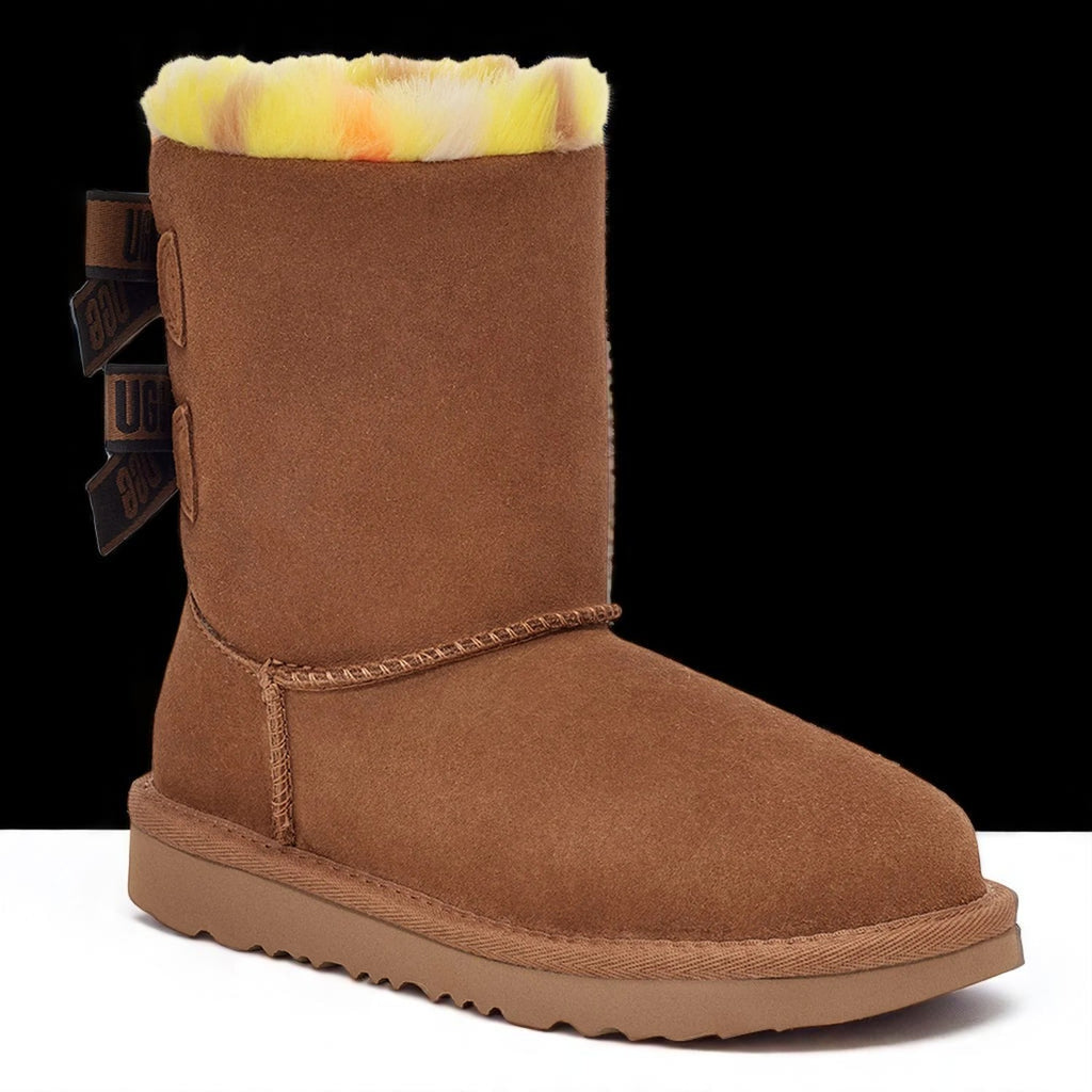 [1134930K-CHE] Kids UGG BAILEY BOW PLAID PUNK