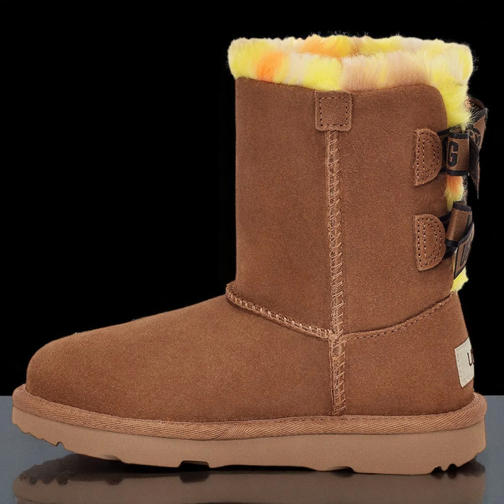 [1134930K-CHE] Kids UGG BAILEY BOW PLAID PUNK