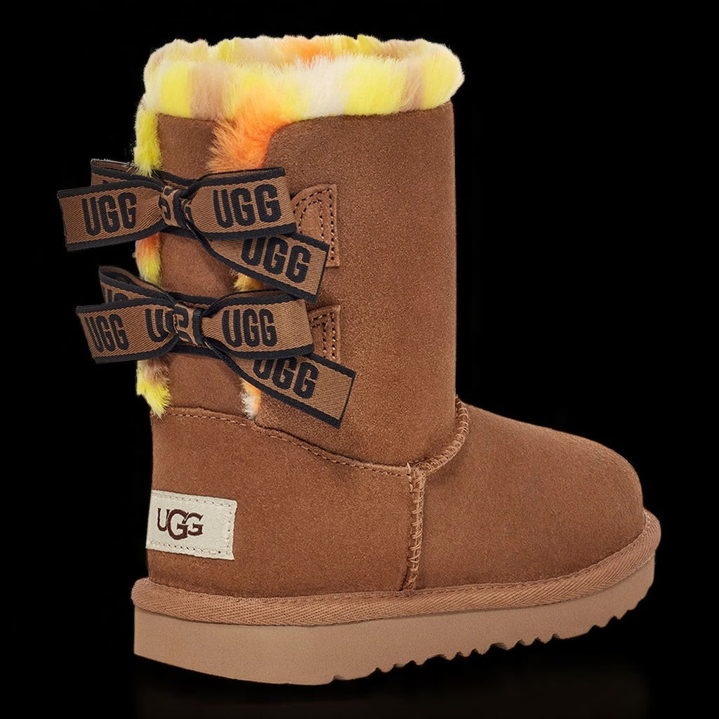 [1134930K-CHE] Kids UGG BAILEY BOW PLAID PUNK