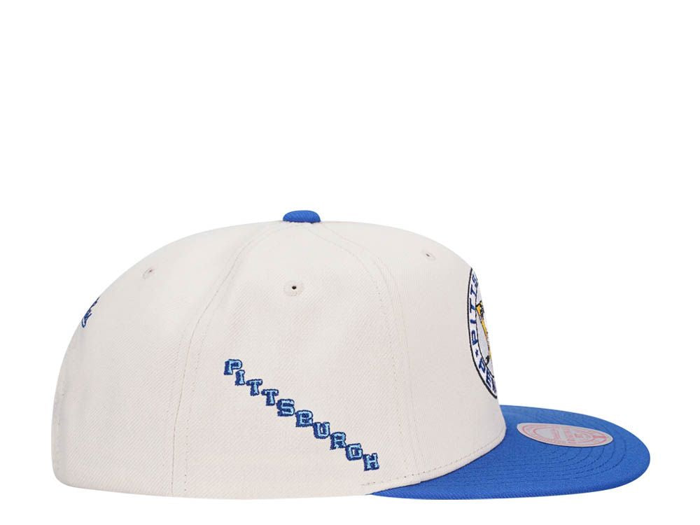MENS MITCHELL & NESS NHL VINTAGE OFF-WHITE SNAPBACK PENGUINS - OFF WHITE